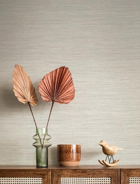 A Street Prints Sheehan Silver Faux Grasscloth Wallpaper