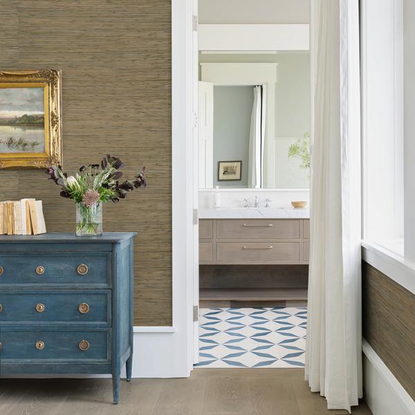 A Street Prints Shuang Olive Handmade Grasscloth Wallpaper