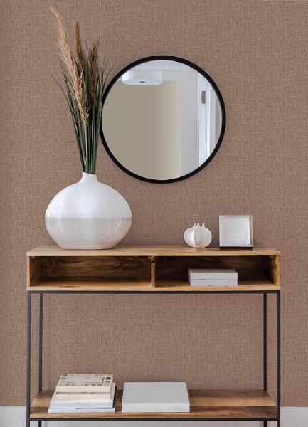 A Street Prints Snuggle Coral Woven Texture Wallpaper