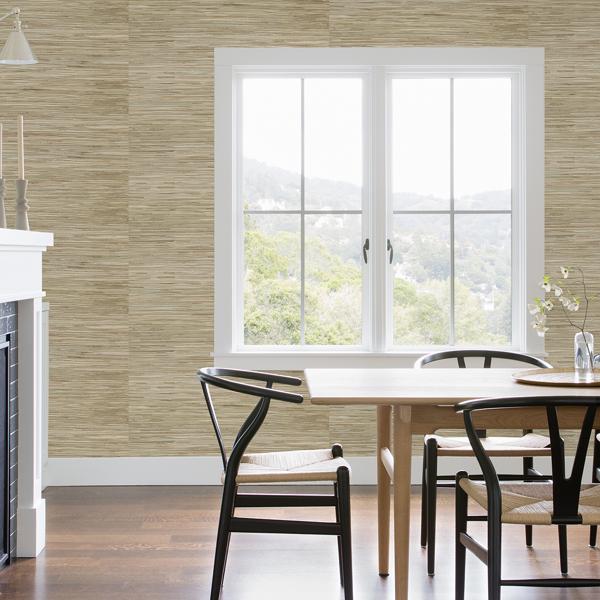 A Street Prints Sogen Khaki Knotted Sea Grasscloth Wallpaper