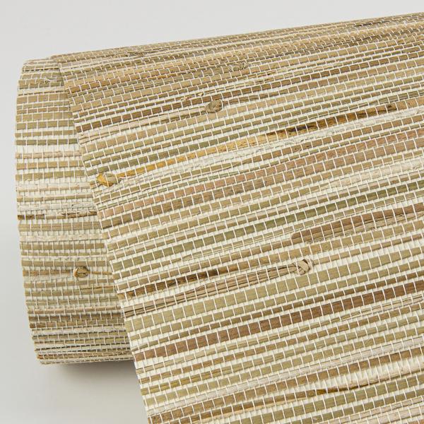 A Street Prints Sogen Khaki Knotted Sea Grasscloth Wallpaper