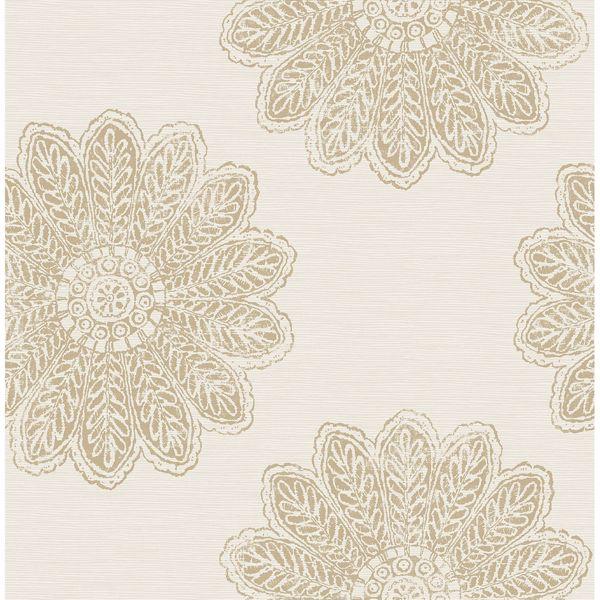a street prints Sol Light Brown Medallion Wallpaper