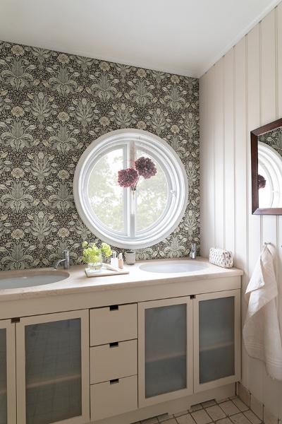 A Street Prints Spring Thicket Blue Tulip Damask Wallpaper