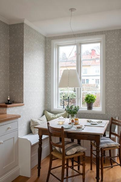 A Street Prints Spring Thicket Dove Tulip Damask Wallpaper