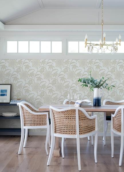 A Street Prints Star Flower Beige Floral Trail Wallpaper