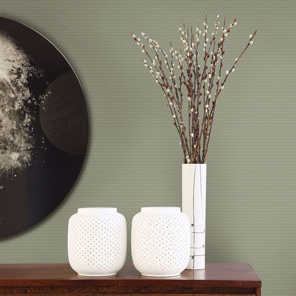 A Street Prints Starwart Sage Miniature Floral Wallpaper