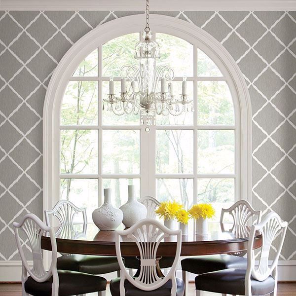 A Street Prints Sterling Ikat Trellis Wallpaper By Sarah Richardson