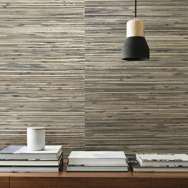A Street Prints Surin Metallic Grasscloth Wallpaper