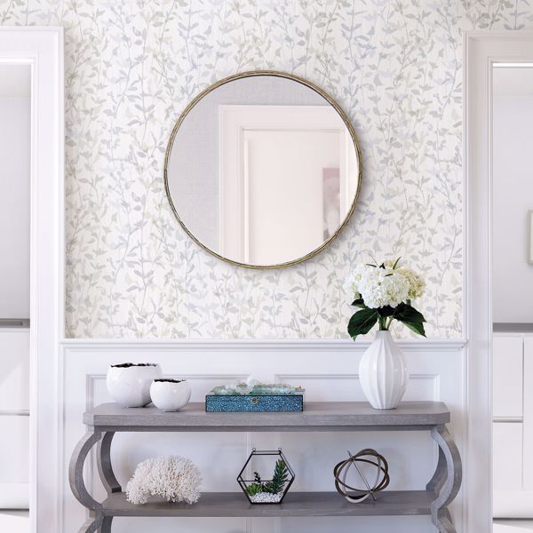 A Street Prints Thea Grey Floral Trail Wallpaper- Scott Living