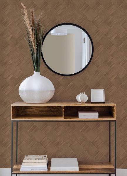 A Street Prints Thriller Chestnut Wood Tile Wallpaper