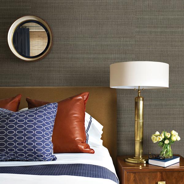 A Street Prints Tiemao Brown Abaca Grasscloth Wallpaper