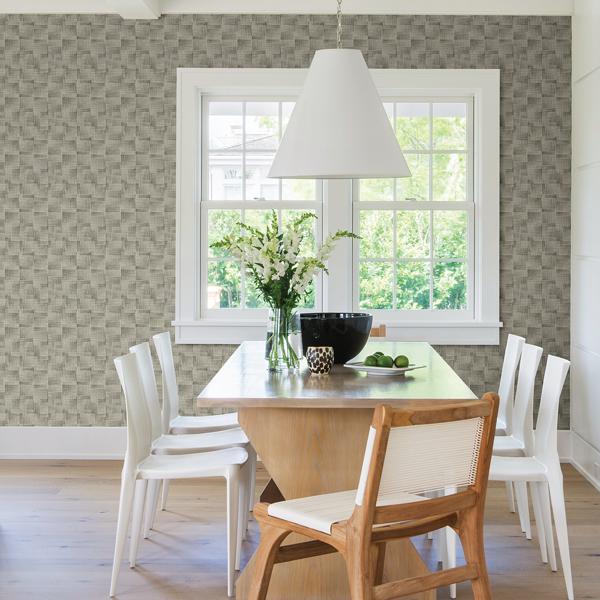 A Street Prints Ting Coffee Abstract Woven Wallpaper