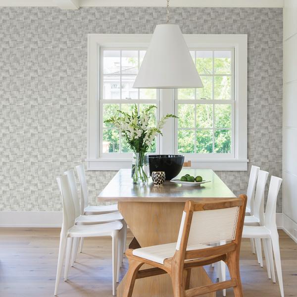 A Street Prints Ting Taupe Abstract Woven Wallpaper