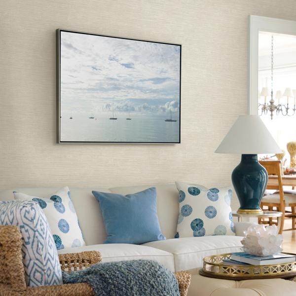 A Street Prints Tiverton Bone Faux Grasscloth Wallpaper