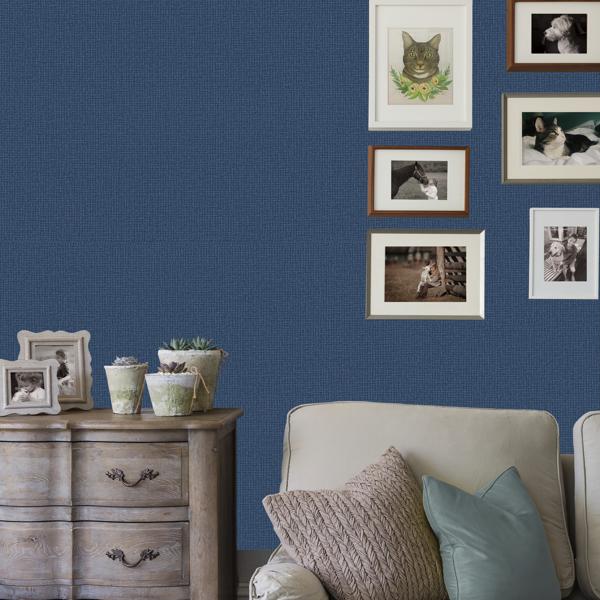 A Street Prints Tiverton Indigo Faux Grasscloth Wallpaper
