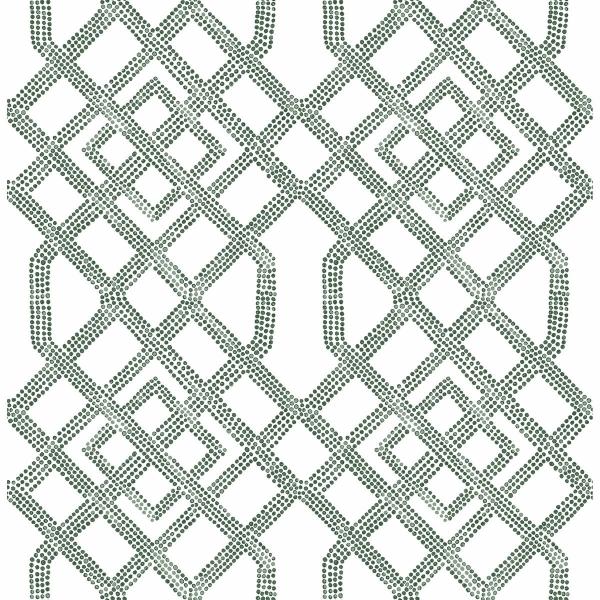 a street prints Traverse Dark Green Trellis Wallpaper