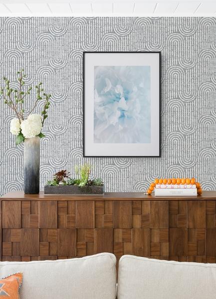 A Street Prints Trippet Blue Zen Waves Wallpaper By Scott Living