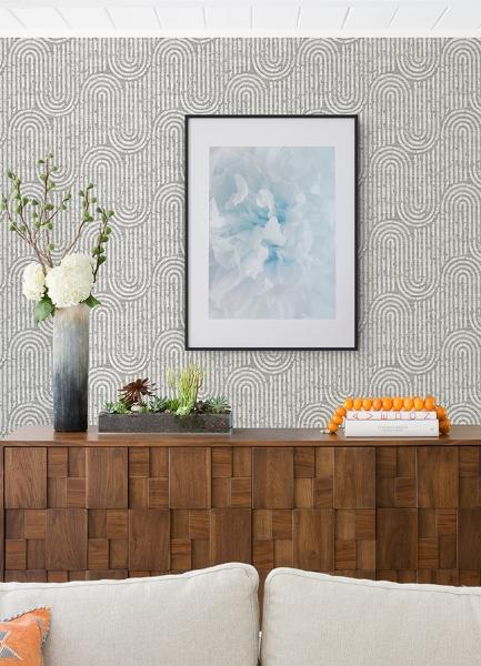 A Street Prints Trippet Grey Zen Waves Wallpaper By Scott Living