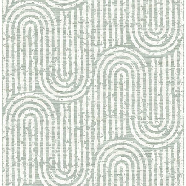 a street prints Trippet Sage Zen Waves Wallpaper by Scott Living