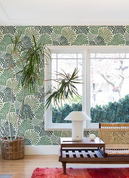 A Street Prints Trousdale Green Fanning Flora Wallpaper By Scott Living