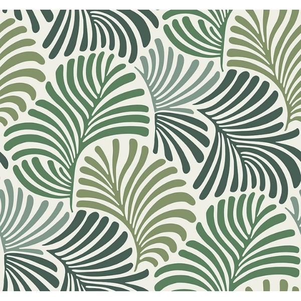 a street prints Trousdale Green Fanning Flora Wallpaper by Scott Living