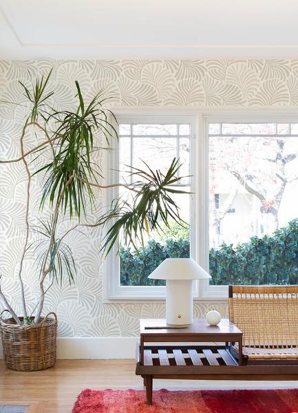 A Street Prints Trousdale Neutral Fanning Flora Wallpaper By Scott Living