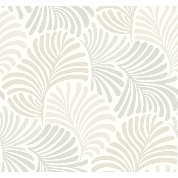 a street prints Trousdale Neutral Fanning Flora Wallpaper by Scott Living