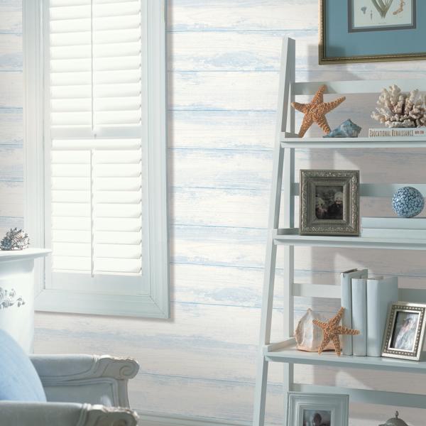 A Street Prints Truro Grey Weathered Shiplap Wallpaper