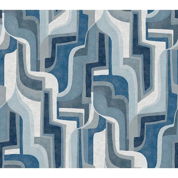 a street prints Tulum Blue Surreal Shapes Wallpaper