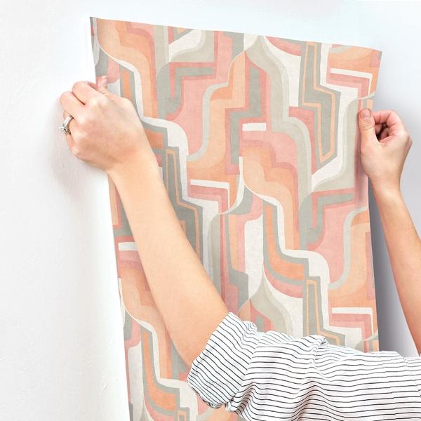 A Street Prints Tulum Coral Surreal Shapes Wallpaper