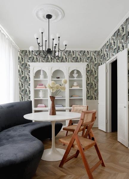 A Street Prints Tulum Denim Surreal Shapes Wallpaper