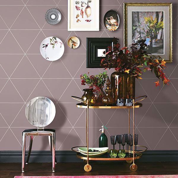 A Street Prints Twilight Purple Geometric Wallpaper