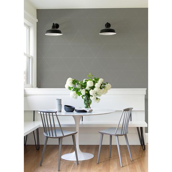 A Street Prints Twilight Silver Geometric Wallpaper