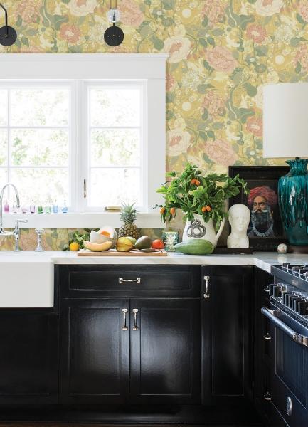 A Street Prints Växa Butter Rabbits & Rosehips Wallpaper