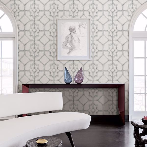 A Street Prints Verandah Off-White Shibori Wallpaper