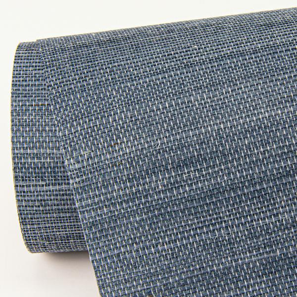 A Street Prints Victoria Indigo Sisal Grasscloth Wallpaper