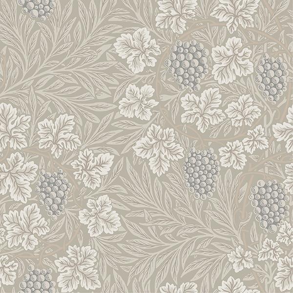 a street prints Vine Light Grey Woodland Fruits Wallpaper