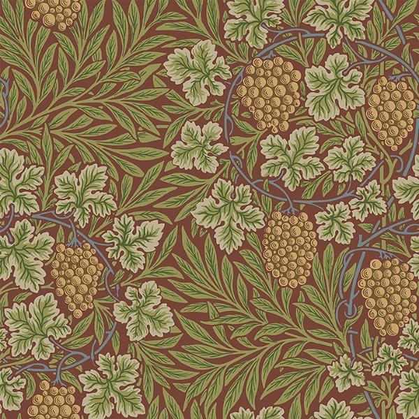 a street prints Vine Ruby Woodland Fruits Wallpaper