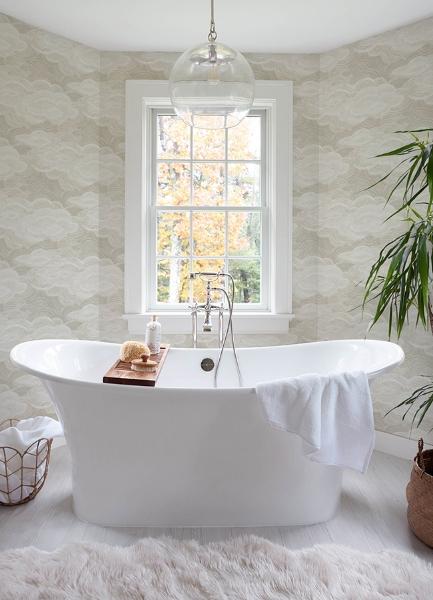 A Street Prints Vision Pearl Stipple Clouds Wallpaper