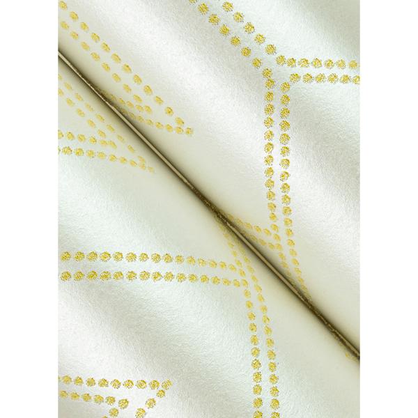A Street Prints Voltaire Gold Beaded Geometric Wallpaper