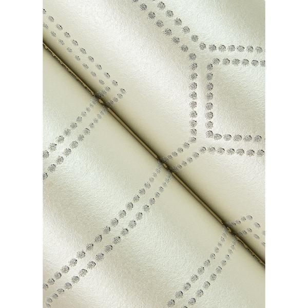 A Street Prints Voltaire Grey Beaded Geometric Wallpaper