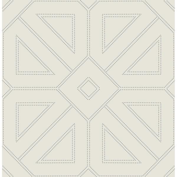 a street prints Voltaire Grey Beaded Geometric Wallpaper