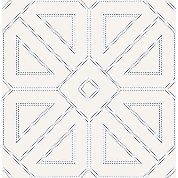 a street prints Voltaire Indigo Beaded Geometric Wallpaper