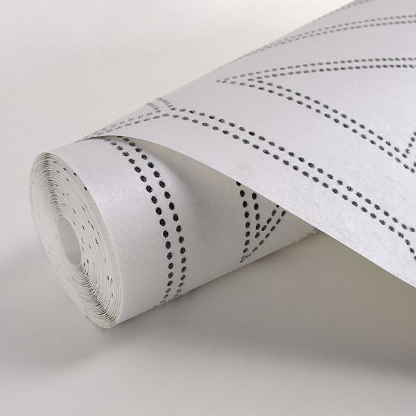 A Street Prints Voltaire Off-White Beaded Geometric Wallpaper