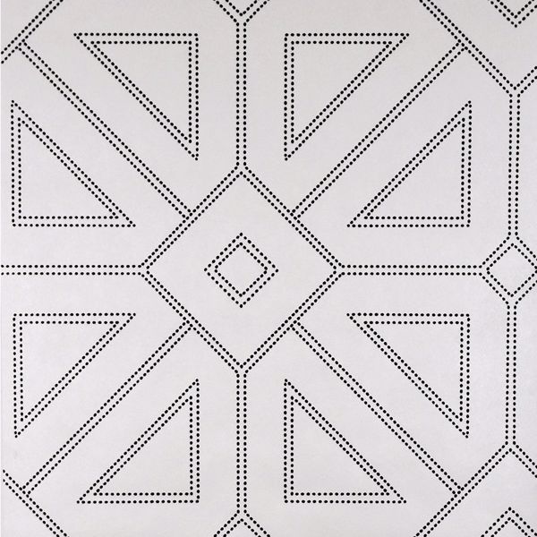 a street prints Voltaire Off-White Beaded Geometric Wallpaper