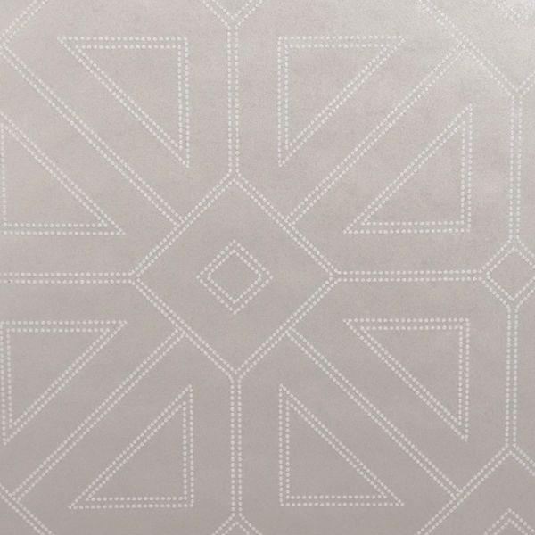 a street prints Voltaire Platinum Beaded Geometric Wallpaper