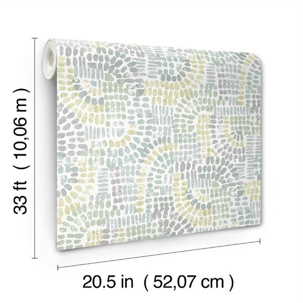 A Street Prints Wanderer Aquamarine Mosaic Wallpaper