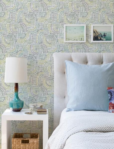 A Street Prints Wanderer Aquamarine Mosaic Wallpaper