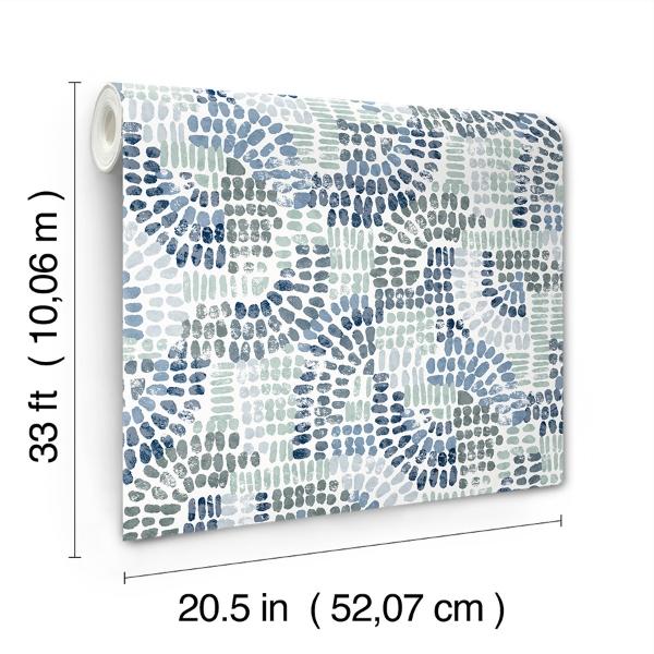 A Street Prints Wanderer Blueberry Mosaic Wallpaper