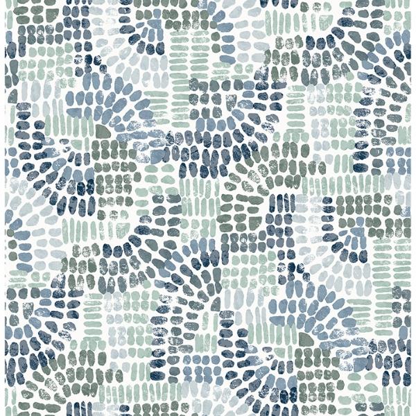 a street prints Wanderer Blueberry Mosaic Wallpaper